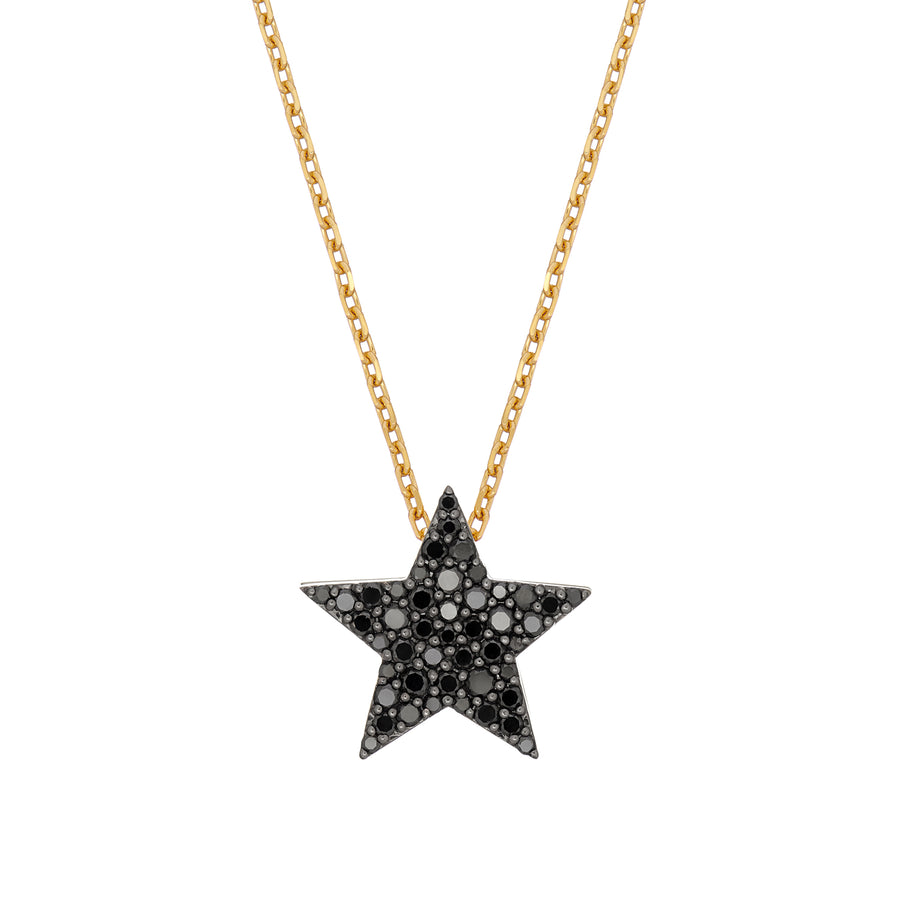 LONE STAR REVERSIBLE NECKLACE BLACK AND CHAMPAGNE DIAMONDS