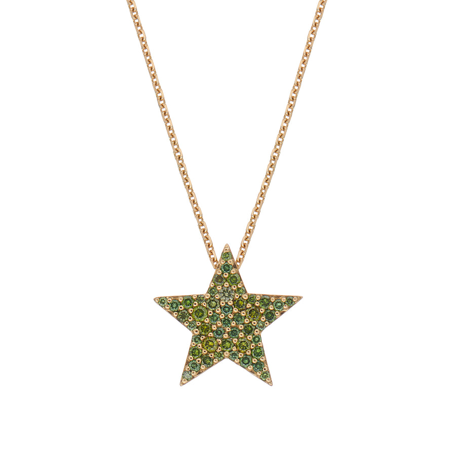 LONE STAR REVERSIBLE NECKLACE GREEN AND GREY DIAMONDS