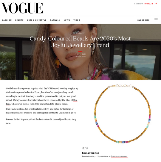 FEATURED IN BRITISH VOGUE