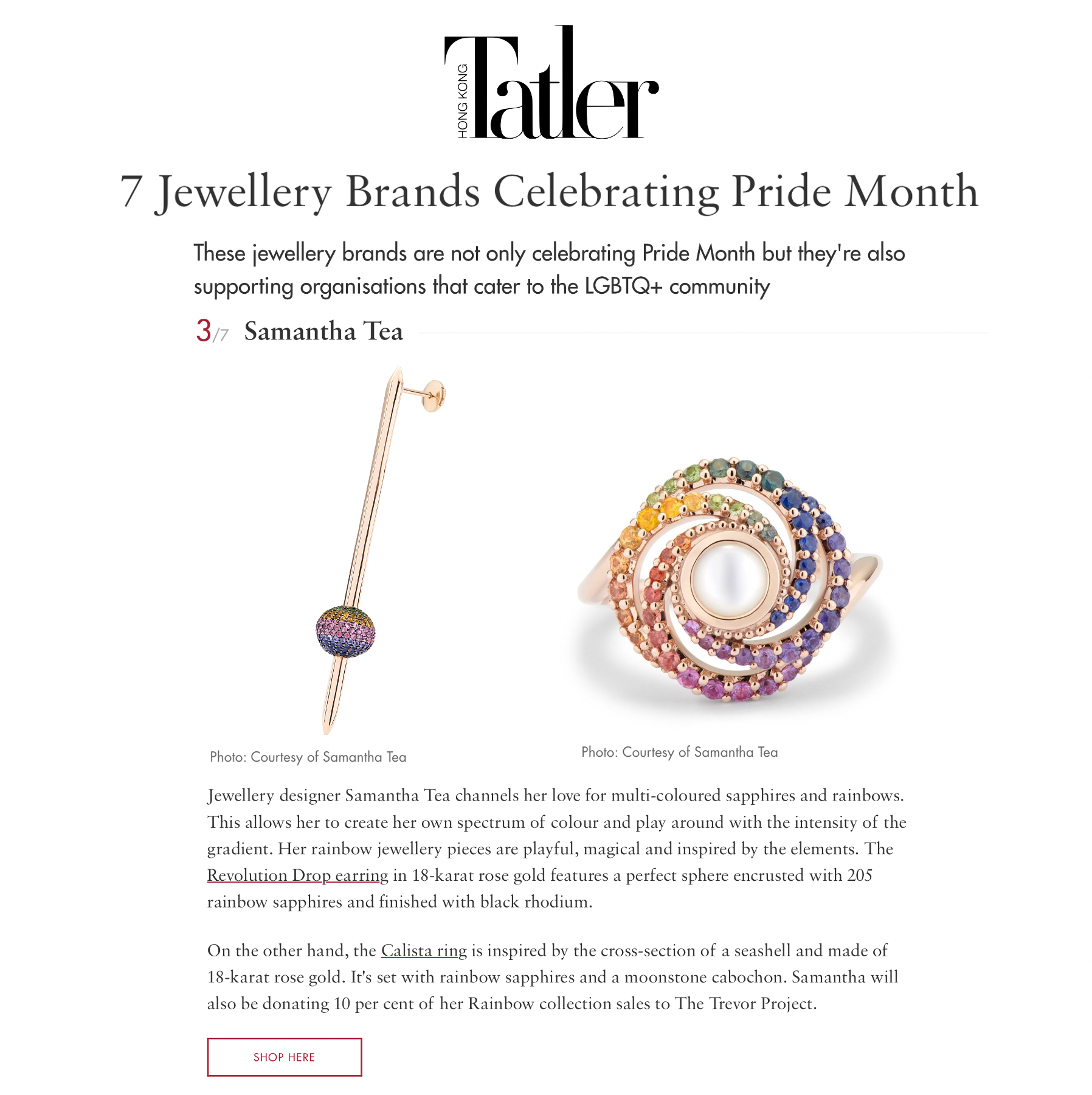 FEATURED IN TATLER HONG KONG