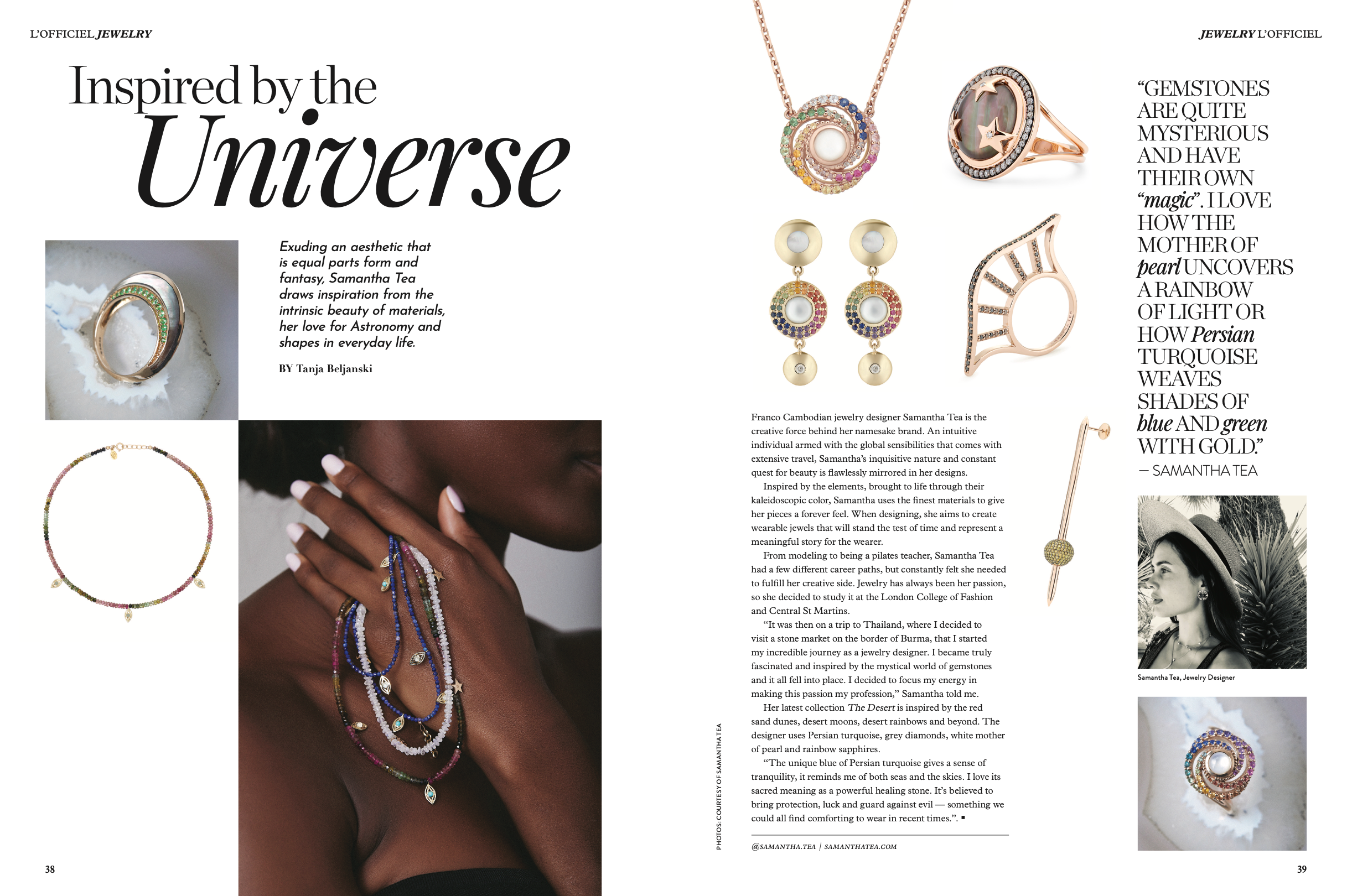SAMANTHA TEA FEATURED IN L'OFFICIEL ARABIA