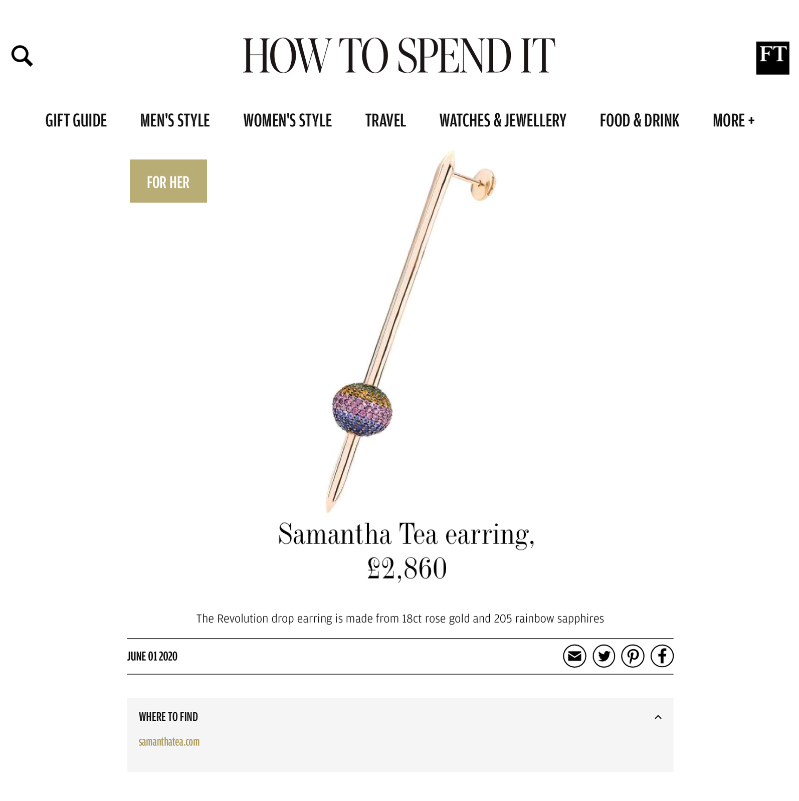 FEATURED IN HOW TO SPEND IT GIFT GUIDE