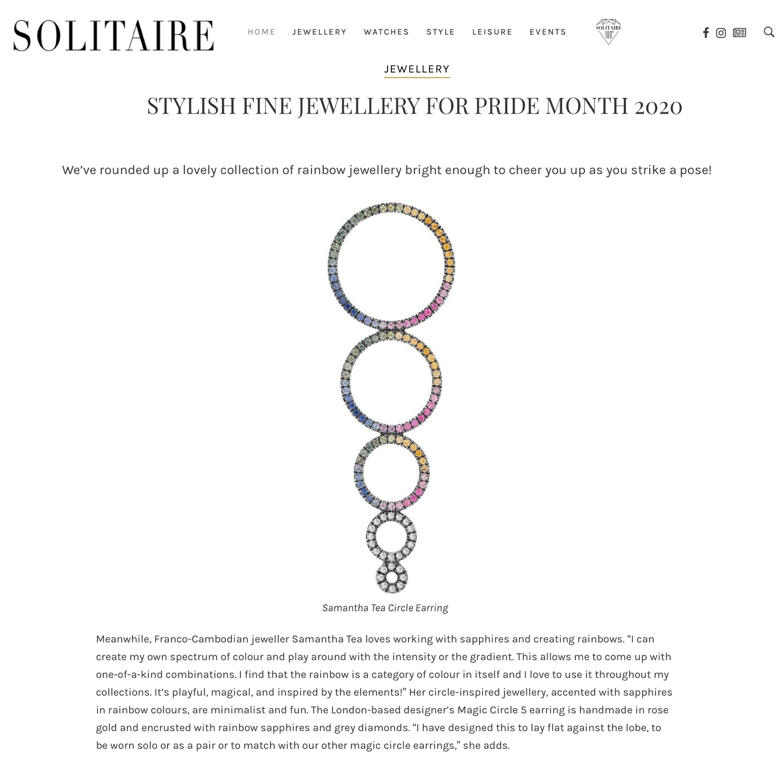FEATURED IN SOLITAIRE MAGAZINE