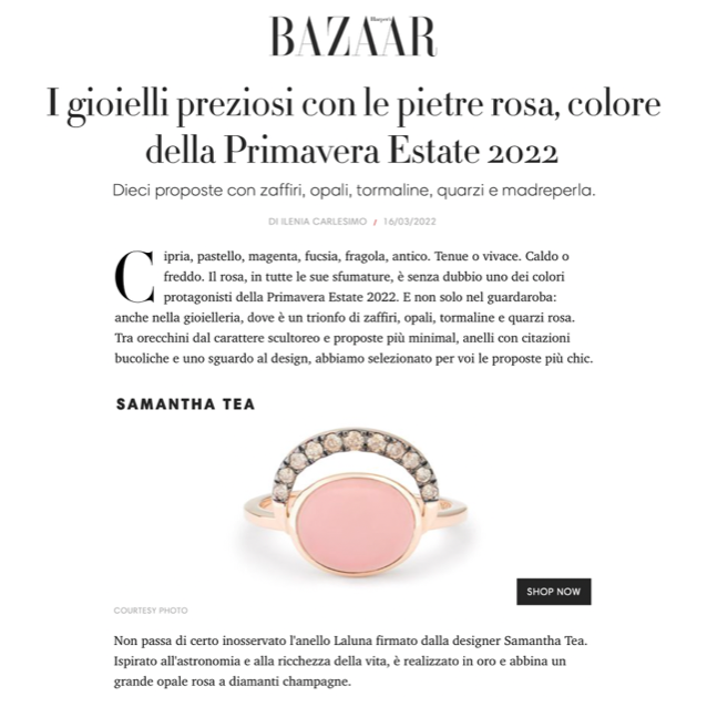 FEATURED IN HARPER’S BAZAAR ITALIA
