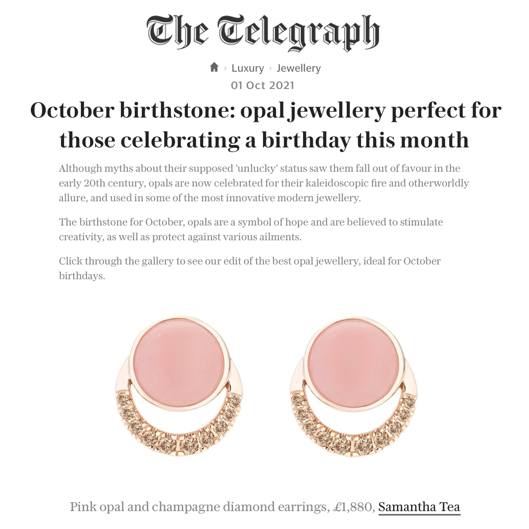 FEATURED IN THE TELEGRAPH
