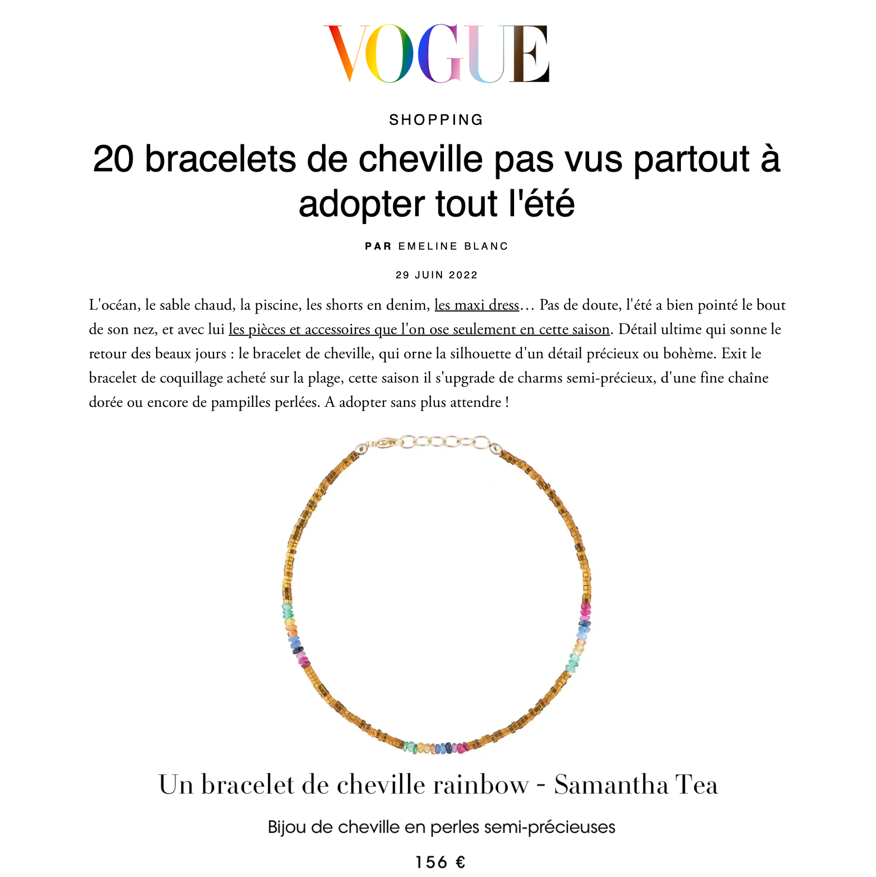 FEATURED IN VOGUE PARIS