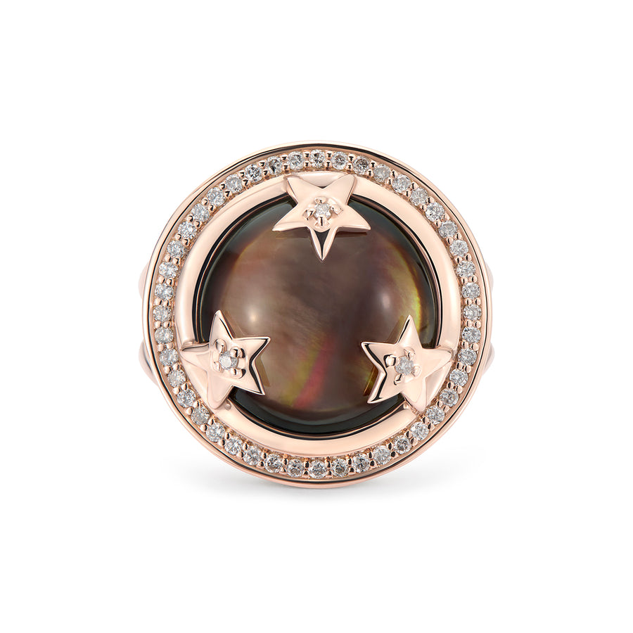 ASTRID RING BLACK MOTHER OF PEARL