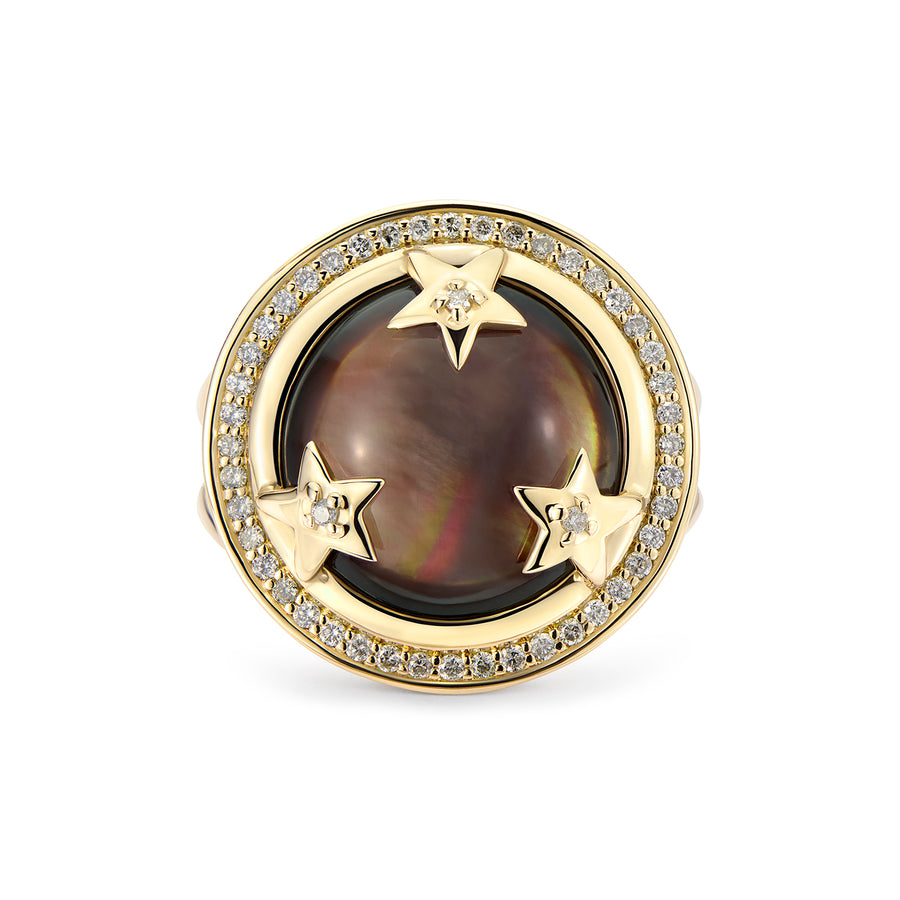 ASTRID RING BLACK MOTHER OF PEARL