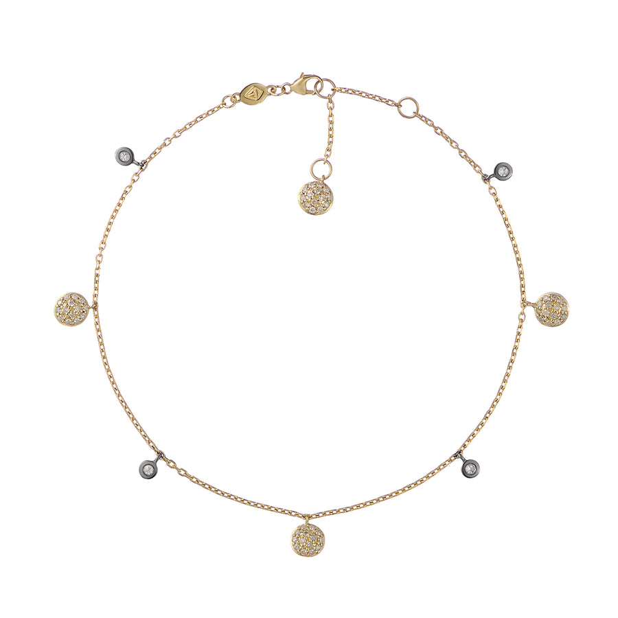 LEELOO ANKLET GREY DIAMONDS