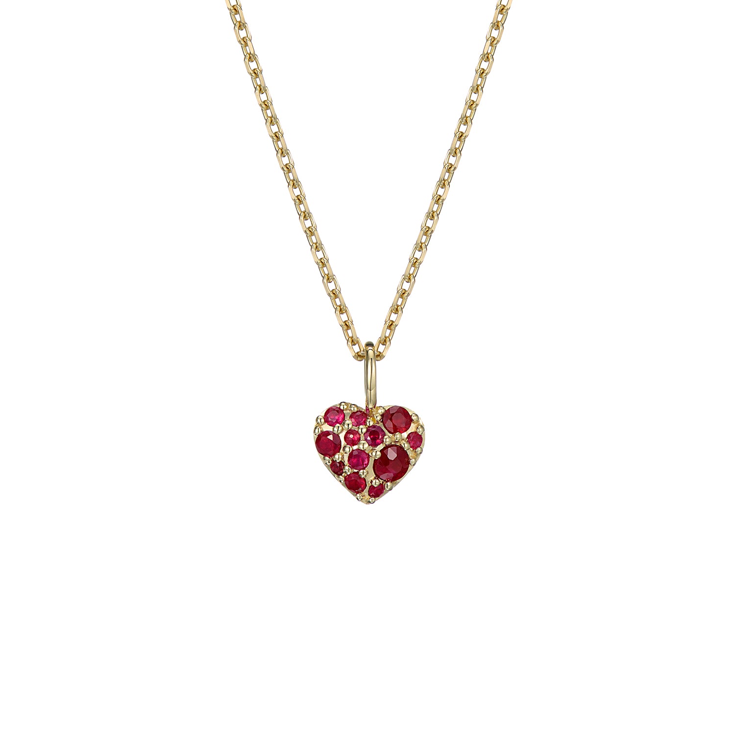 LEELOO HEART NECKLACE RUBY
