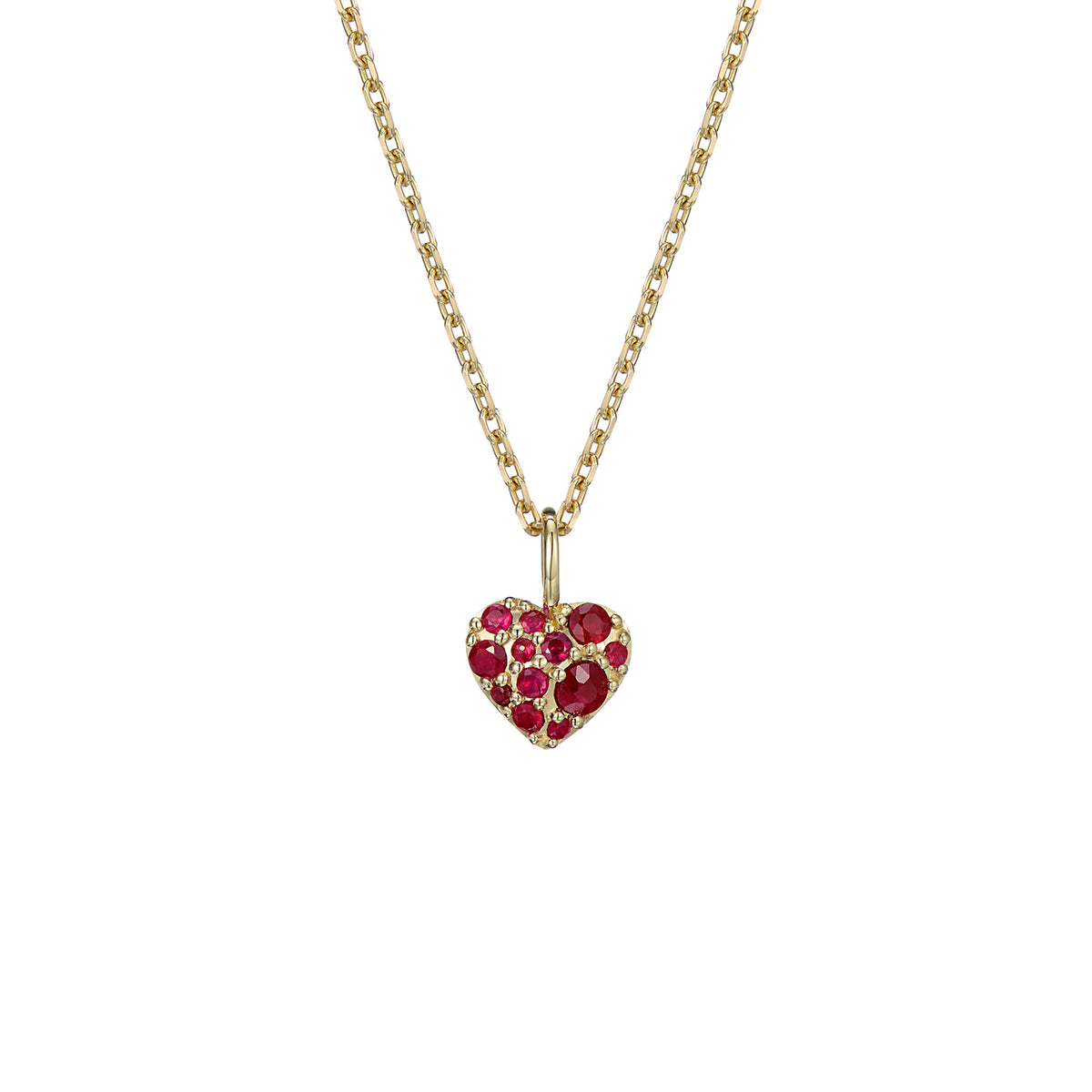 LEELOO HEART NECKLACE RUBY