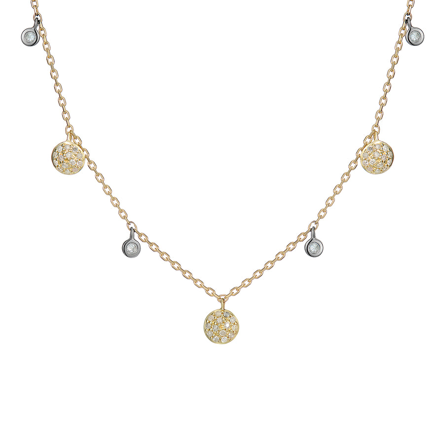 LEELOO NECKLACE GREY DIAMONDS