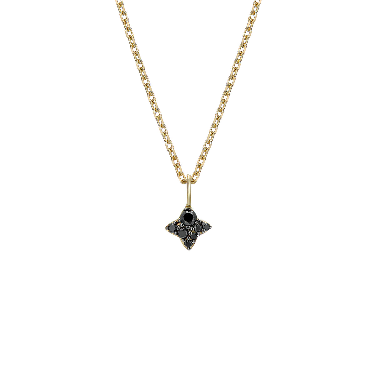 LEELOO STAR NECKLACE BLACK DIAMONDS