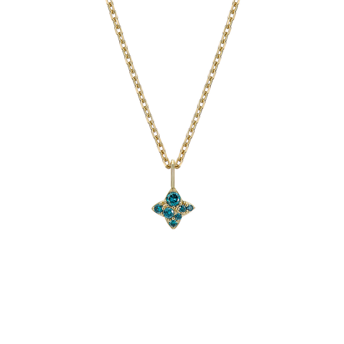 LEELOO STAR NECKLACE BLUE DIAMONDS