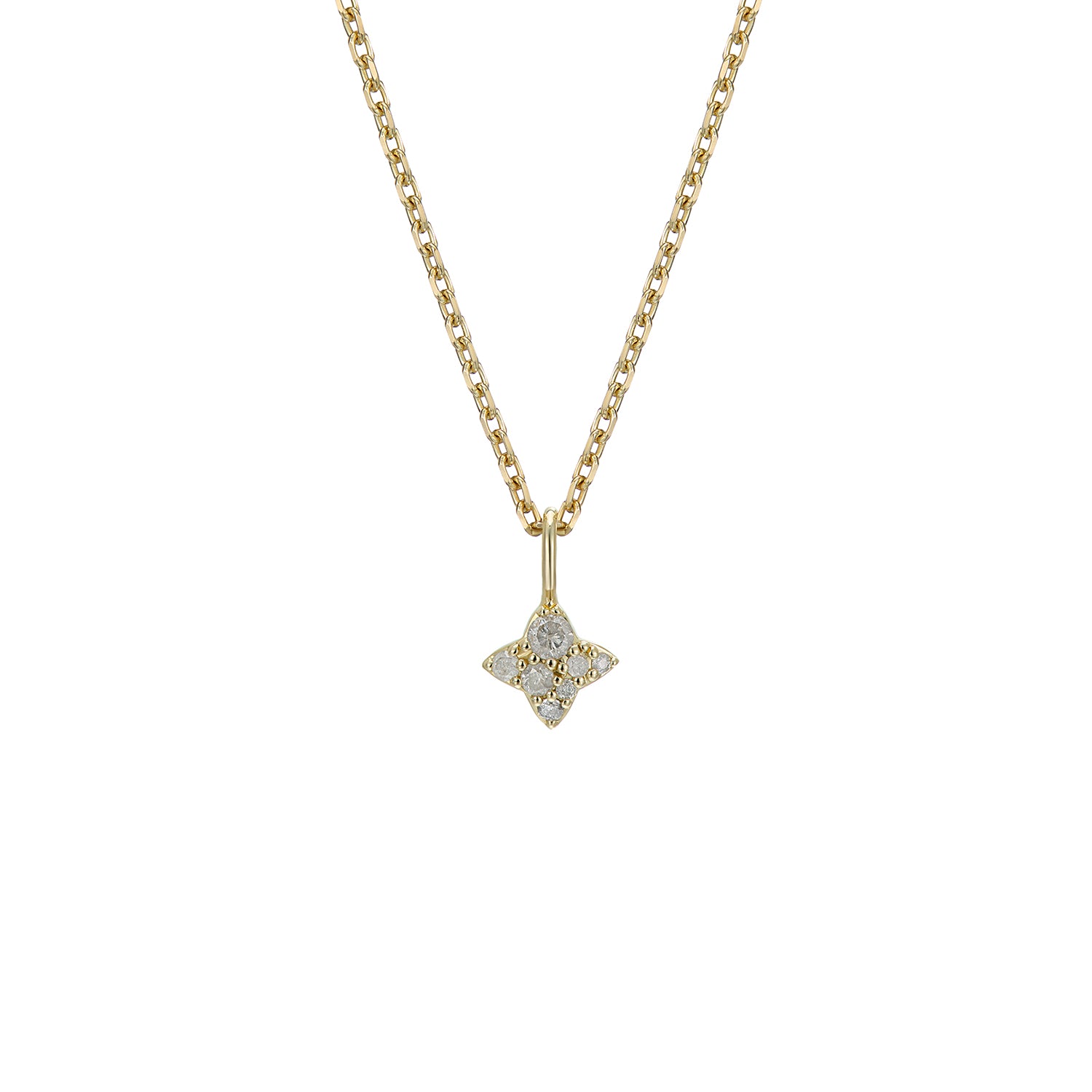 LEELOO STAR NECKLACE GREY DIAMONDS