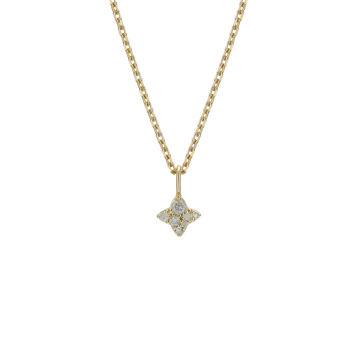 LEELOO STAR NECKLACE GREY DIAMONDS