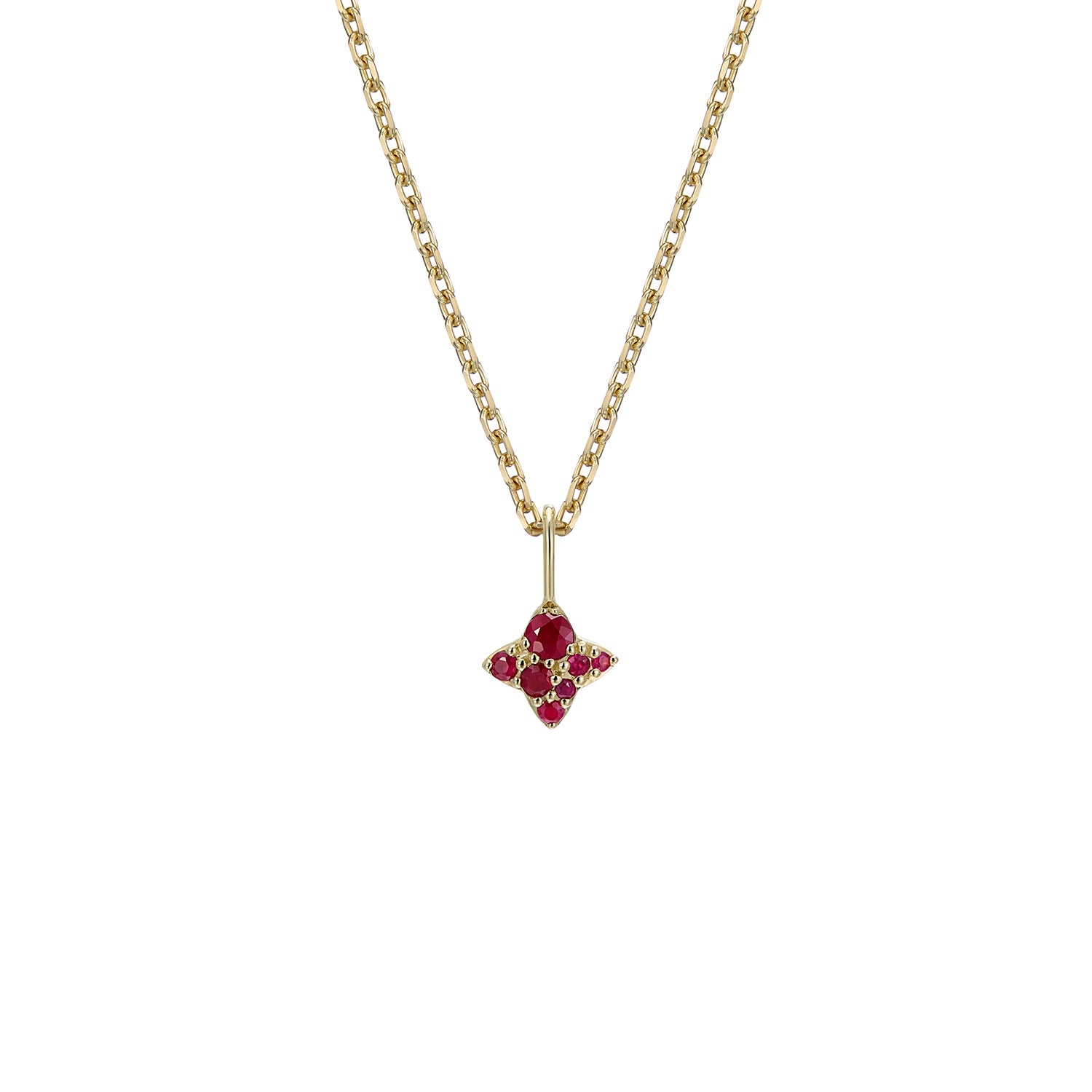 LEELOO STAR NECKLACE RUBY