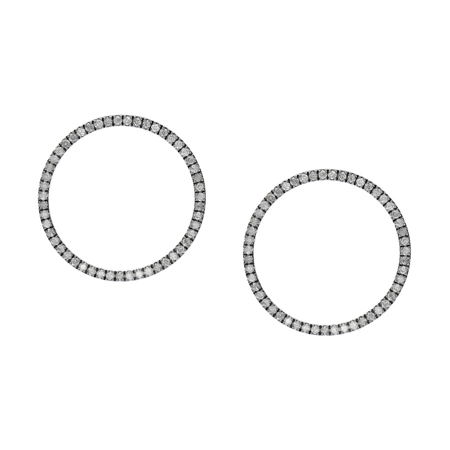 MAGIC CIRCLE 22 EARRINGS GREY DIAMONDS