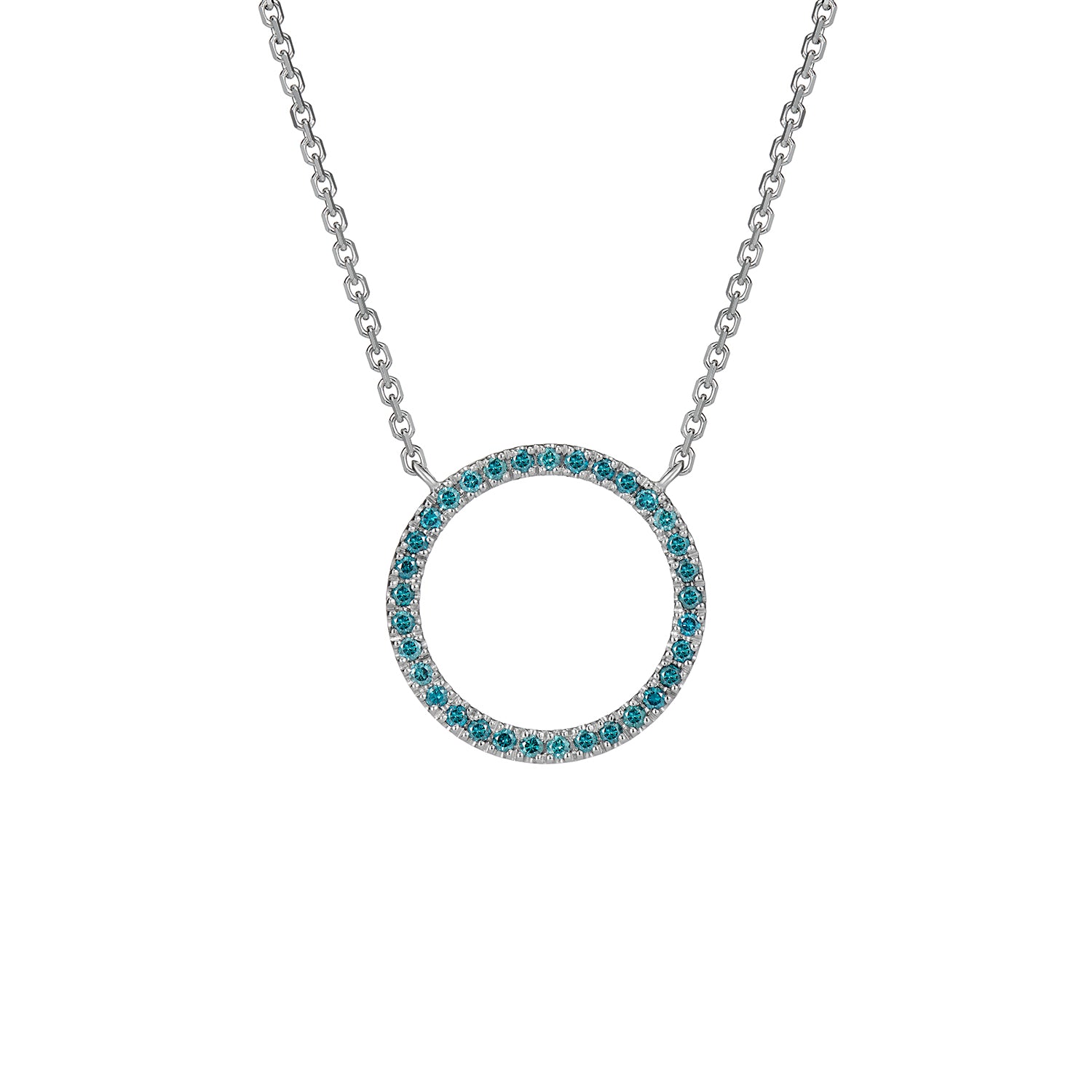 MAGIC CIRCLE 15 NECKLACE BLUE DIAMONDS