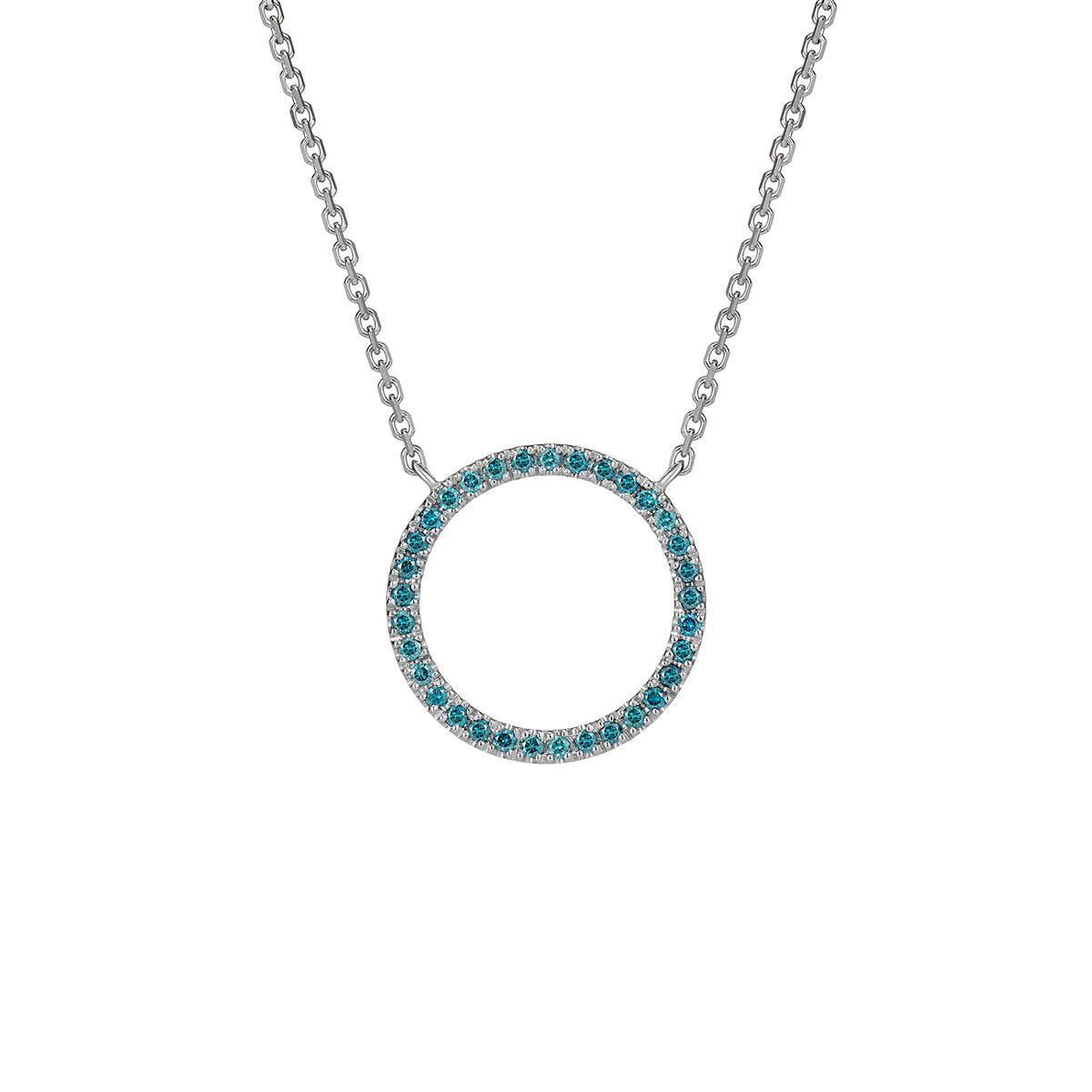 MAGIC CIRCLE 15 NECKLACE BLUE DIAMONDS