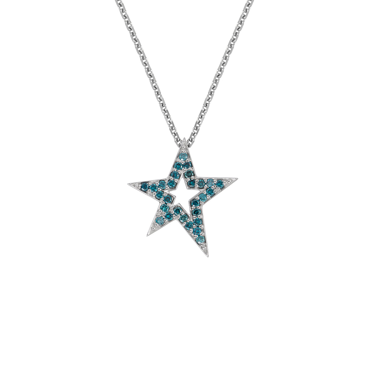 AMEERA NECKLACE BLUE DIAMONDS