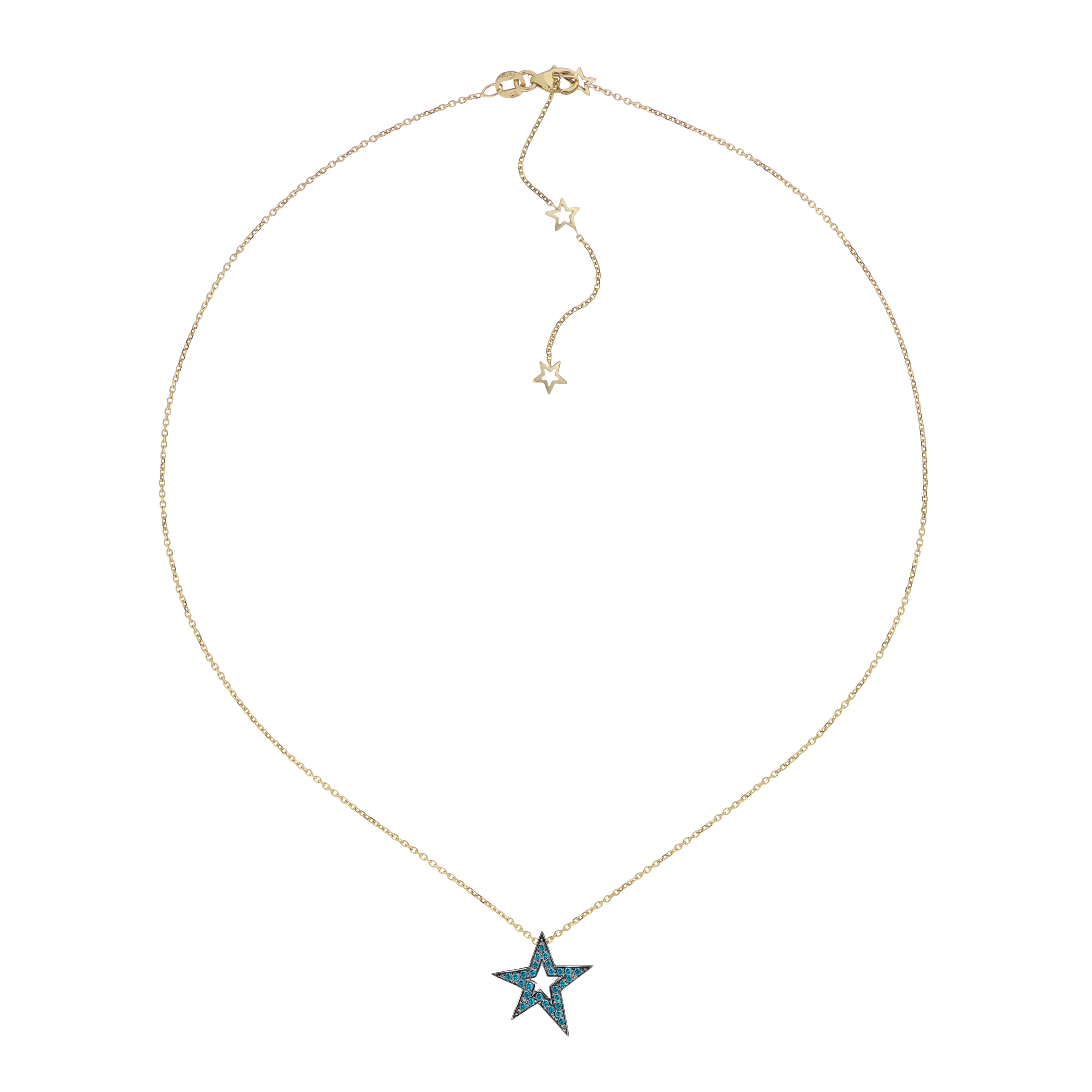 AMEERA NECKLACE BLUE DIAMONDS