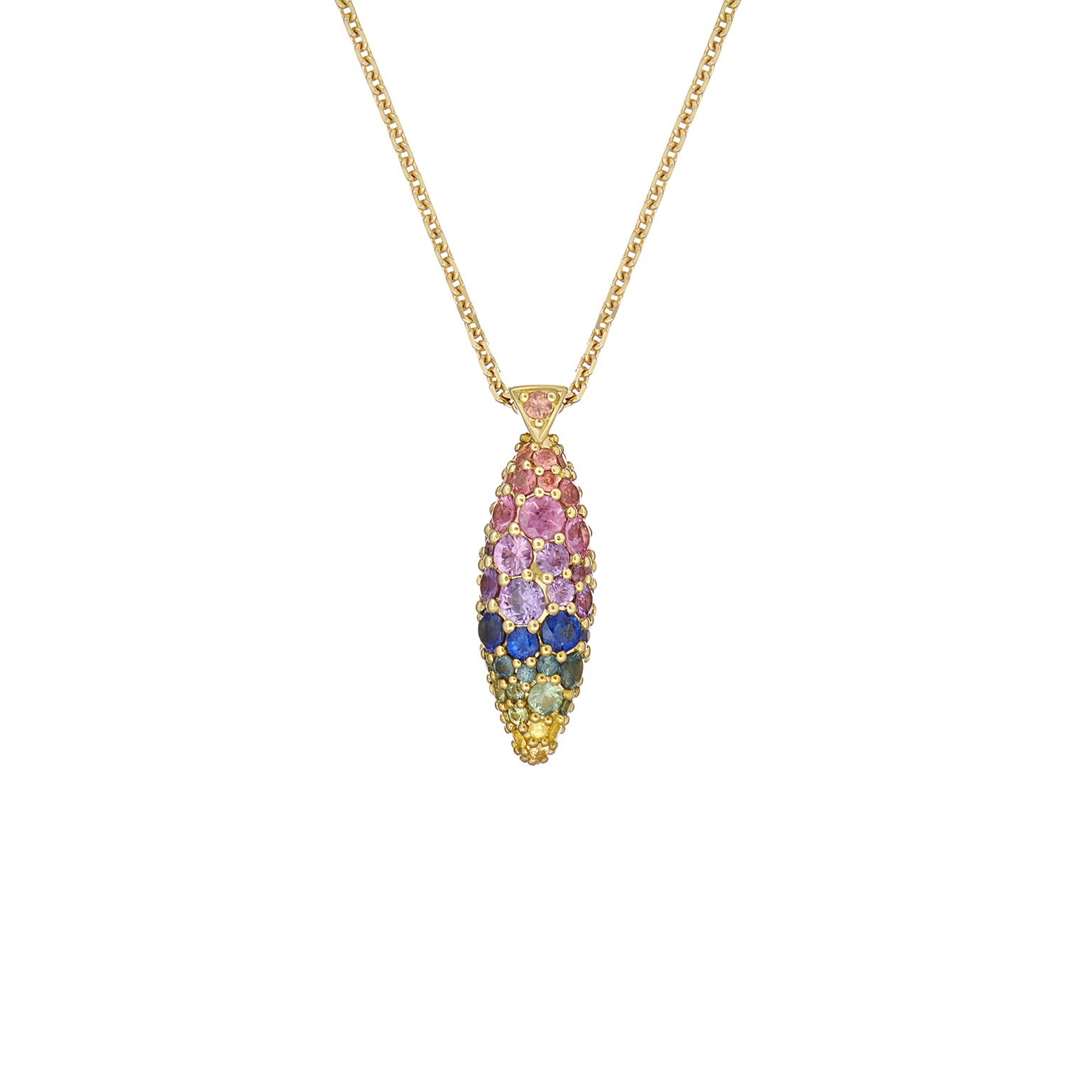 CLEO NECKLACE RAINBOW SAPPHIRES