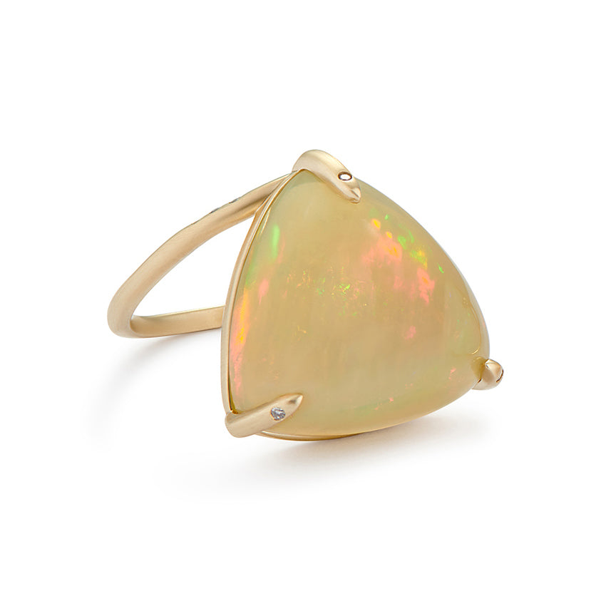 YELLOW OPAL RING ONE OF A KIND RING