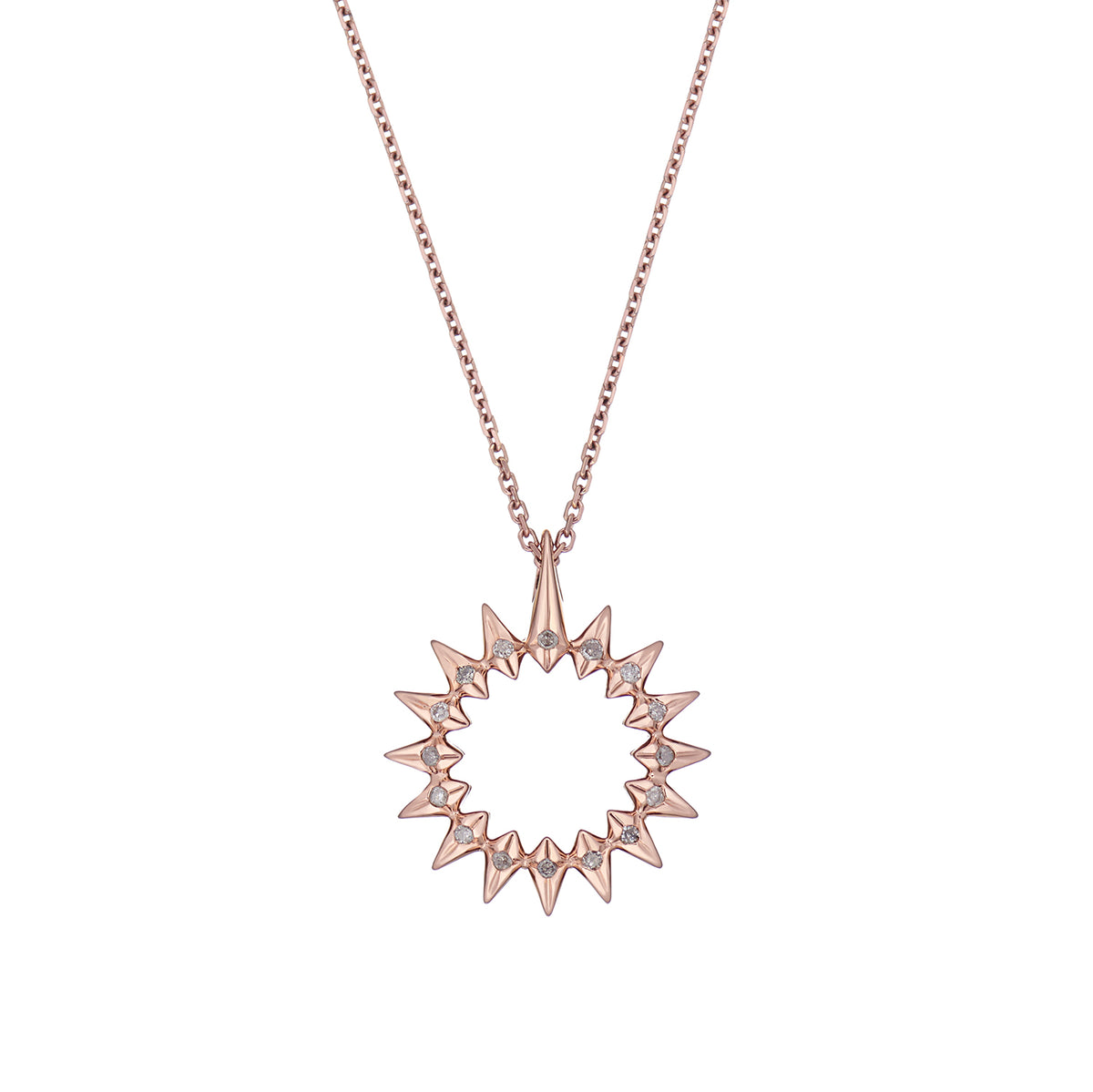 SUNRA NECKLACE GREY DIAMONDS