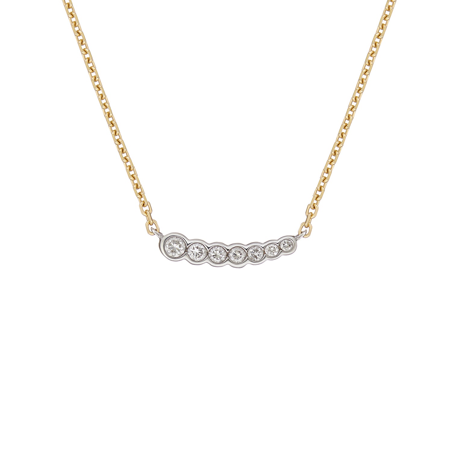 VALTINA NECKLACE TWO TONE GOLD & WHITE DIAMONDS