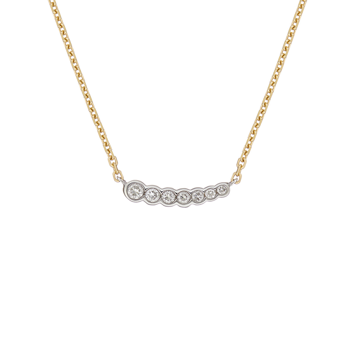 VALTINA NECKLACE TWO TONE GOLD & WHITE DIAMONDS