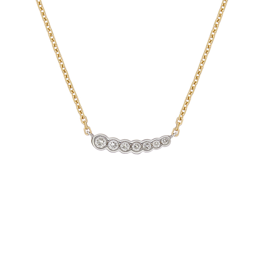 VALTINA NECKLACE TWO TONE GOLD WHITE DIAMONDS