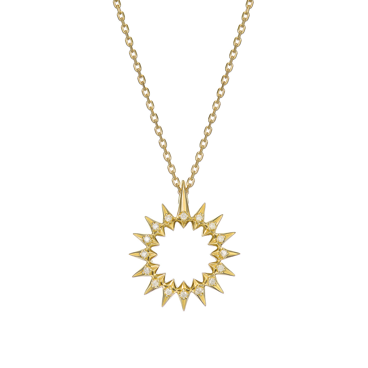 SUNRA NECKLACE GREY DIAMONDS