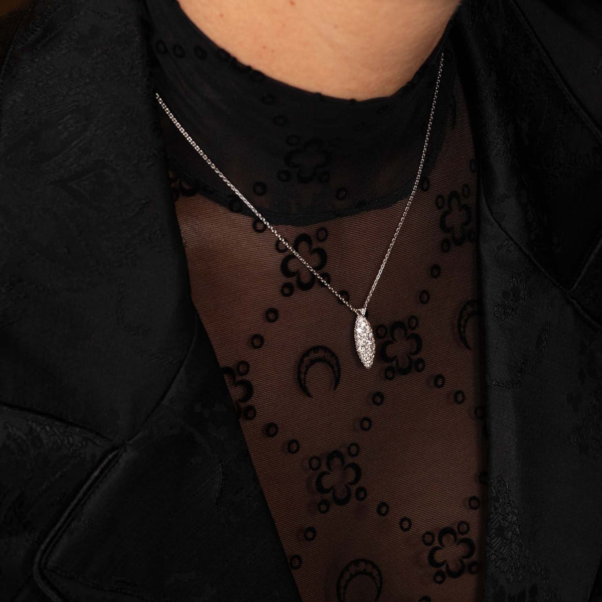 CLEO NECKLACE WHITE DIAMONDS
