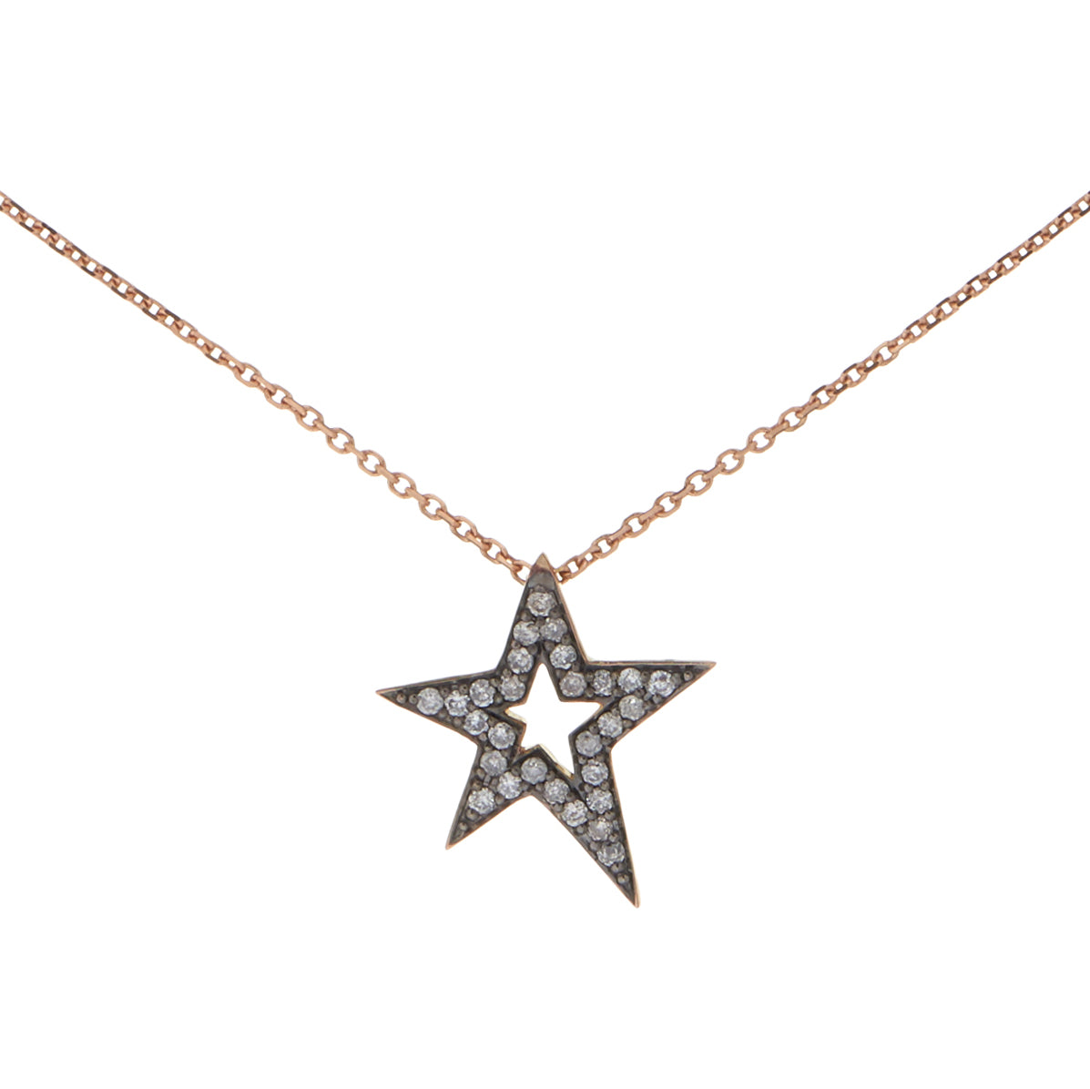 AMEERA NECKLACE GREY DIAMONDS