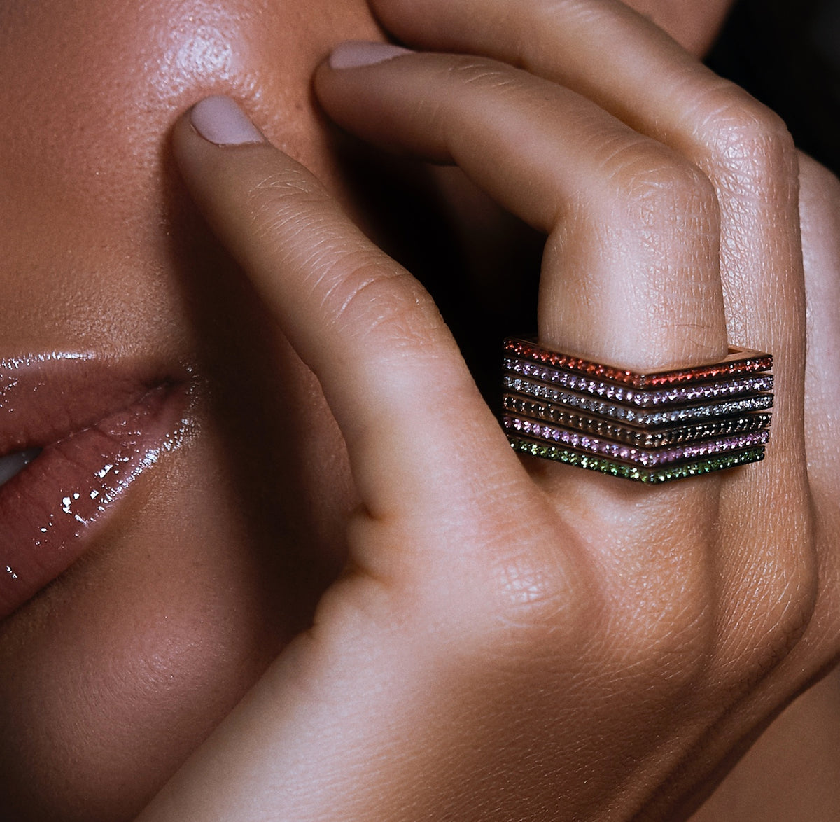 EVE RING GREY DIAMONDS