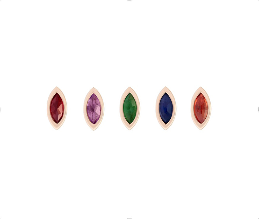 EYE SEE YOU STUD ORANGE SAPPHIRE