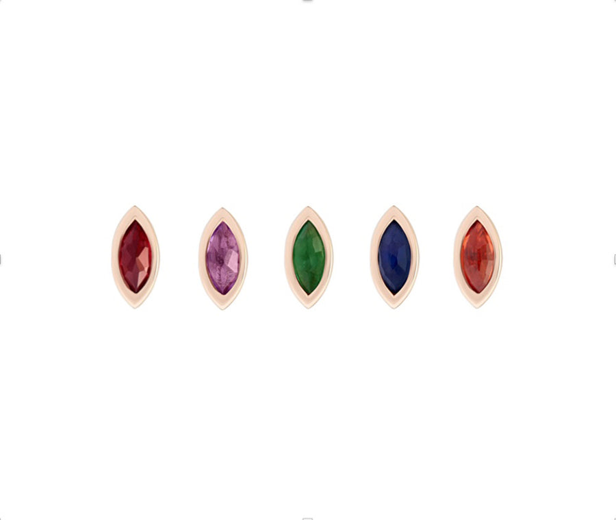 EYE SEE YOU STUD ORANGE SAPPHIRE