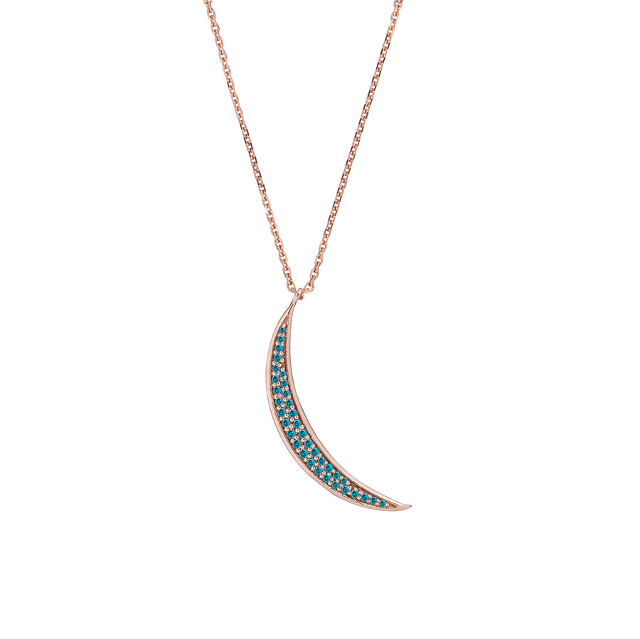 BY THE LIGHT OF THE MOON NECKLACE BLUE & WHITE DIAMONDS