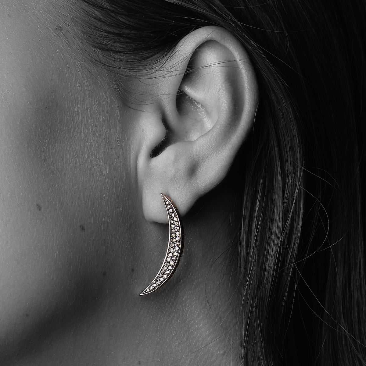 SASHA EARRINGS CHAMPAGNE DIAMONDS