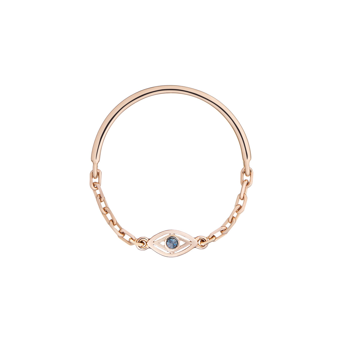 EYE OF MAGIC CHAIN RING BLUE DIAMOND