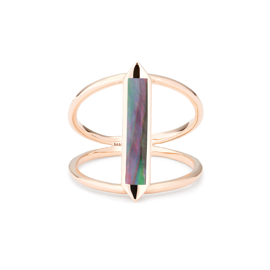 ISLA RING BLACK MOTHER OF PEARL