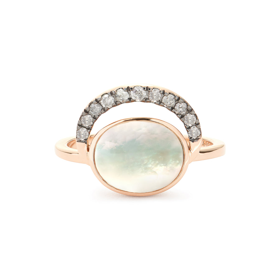LALUNA RING WHITE MOTHER OF PEARL