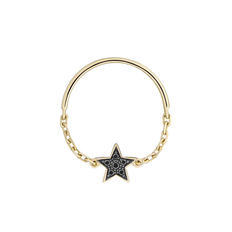 LONE STAR CHAIN RING BLACK DIAMONDS