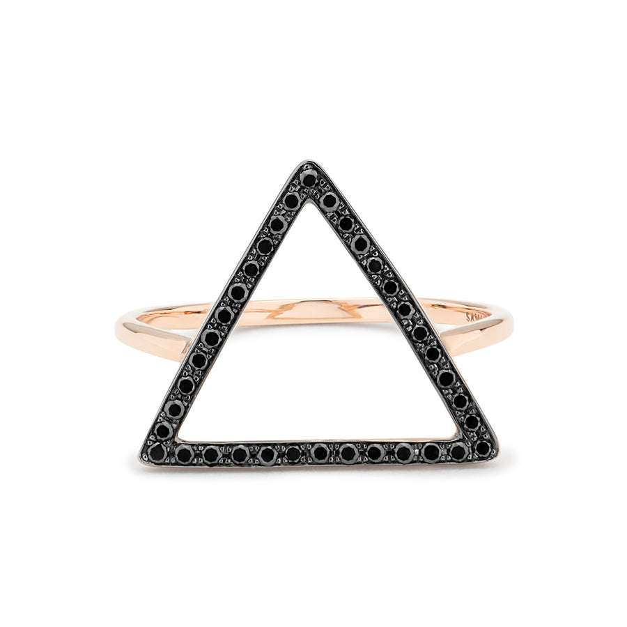 LOVE TRIANGLE RING BLACK DIAMONDS