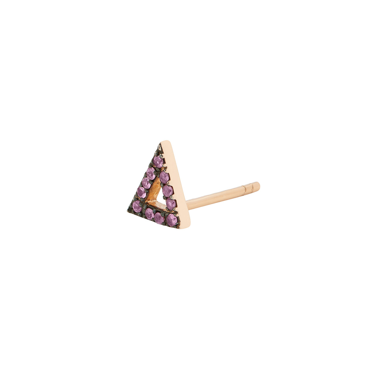 TRIANGLE STUD PINK SAPPHIRES