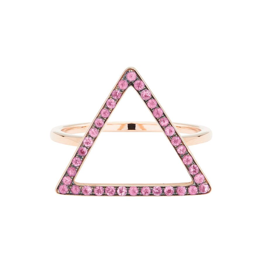 LOVE TRIANGLE RING PINK SAPPHIRES
