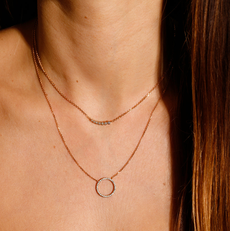 MAGIC CIRCLE 15 NECKLACE WHITE DIAMONDS