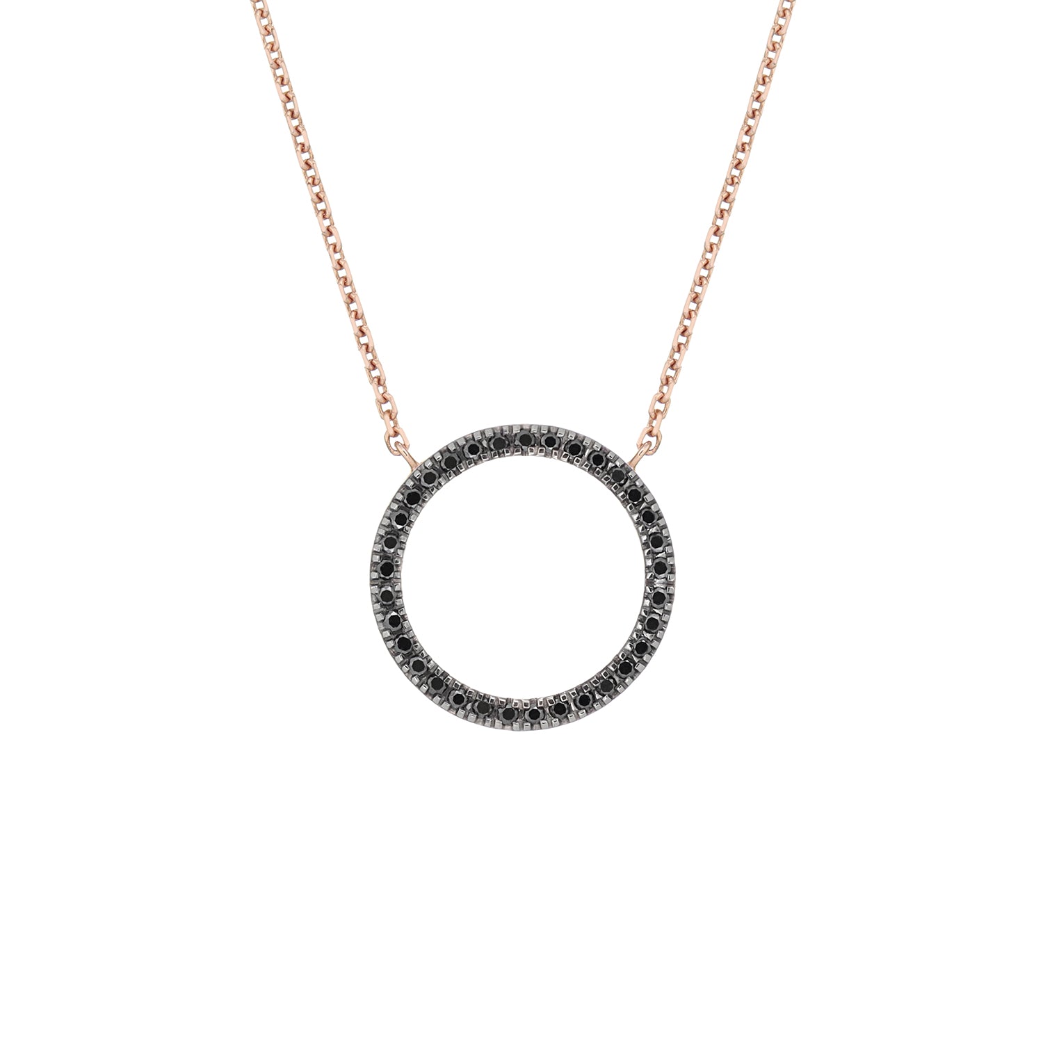 MAGIC CIRCLE 15 NECKLACE BLACK DIAMONDS