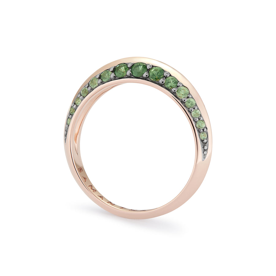 NOVA RING GREEN OMBRE SAPPHIRES